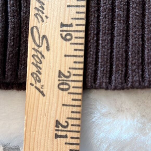 New! Western Metallic Cowboy Sweater Cropped Brown Size Small - Picture 8 of 9